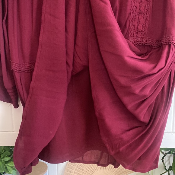 Large Burgundy Mini Dress - Picture 5 of 9